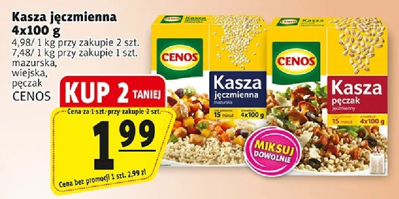 Kasza jęczmienna 4x100g promocja w Prim Market