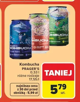 Kombucha Prager's Original promocja w Carrefour