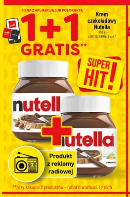 Krem czekoladowy Nutella promocja w POLOmarket