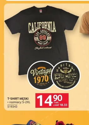 T-shirt męski California promocja w Selgros