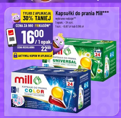 Kapsułki do prania Mill Color promocja w POLOmarket