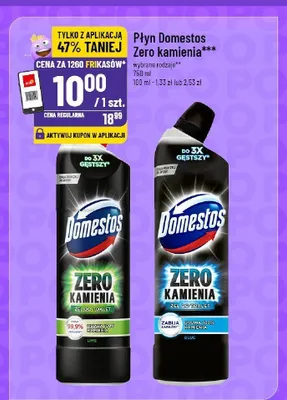 Płyn do WC Domestos Zero Kamienia Lime promocja w POLOmarket