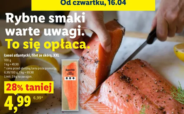 Łosoś atlantycki filet ze skórą, XXL promocja w Lidl