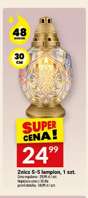 Znicz S-5 lampion 30 cm promocja w Twój Market