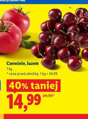 Czereśnie promocja w Lidl