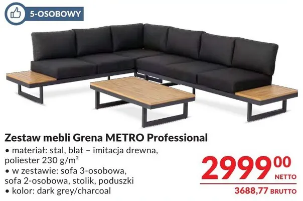 Zestaw mebli Grena METRO Professional promocja w Makro