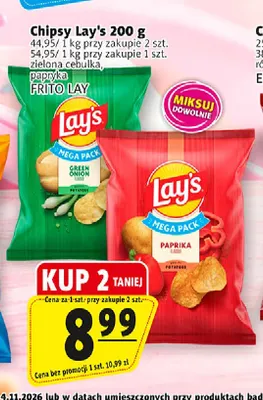Chipsy Lay's papryka promocja w Prim Market