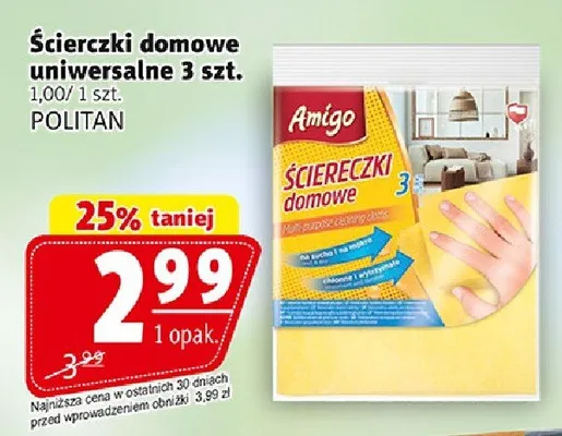 Ściereczki domowe uniwersalne promocja w Prim Market