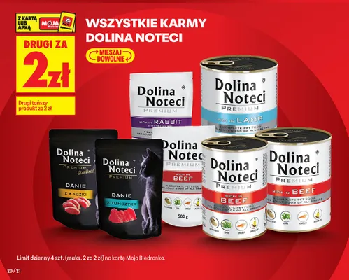 Karma dla kotów Dolina Noteci Premium Sterilised danie z kaczki promocja w Biedronka