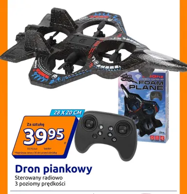 Dron piankowy sterowany radiowo promocja w Action