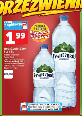 Woda niegazowana Żywiec Zdrój promocja w TOPAZ