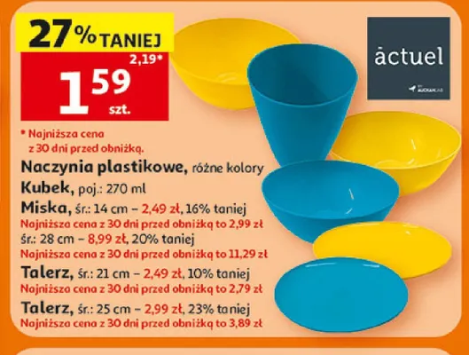 Naczynia plastikowe promocja w Auchan