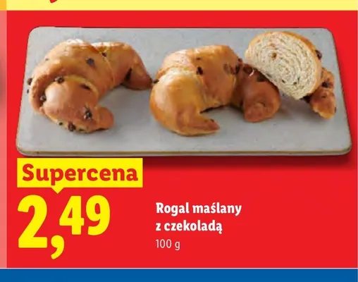 Rogal maślany z czekoladą promocja w Lidl