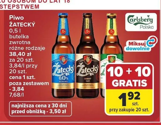 Piwo Žatecký Světlý Ležák 500 ml promocja w Carrefour