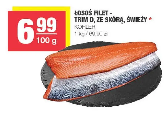 Łosoś filet - Trim D ze skórą świeży Kohler promocja w SPAR