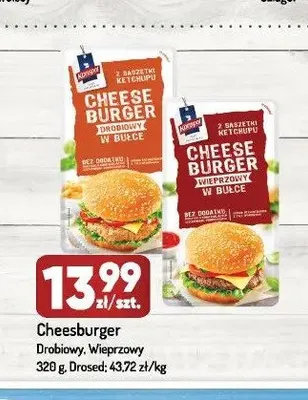 Cheeseburger wieprzowy w bułce Drosed promocja w Avita