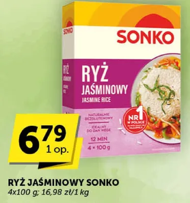 Ryż jaśminowy Sonko promocja w Groszek