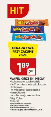 Wafel Grześki Mega kakaowe w czekoladzie promocja w Chata Polska