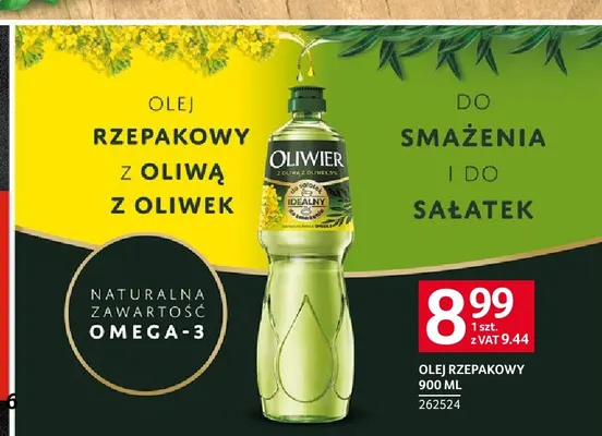 Olej rzepakowy z oliwą z oliwek Oliwier promocja w Selgros
