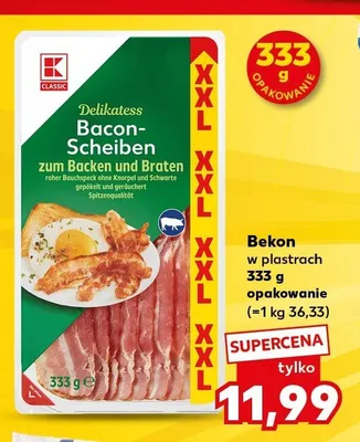 Bekon w plastrach K Classic promocja w Kaufland