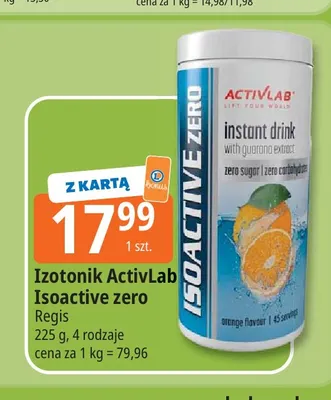 Izotonik ActivLab Isoactive zero promocja w Leclerc