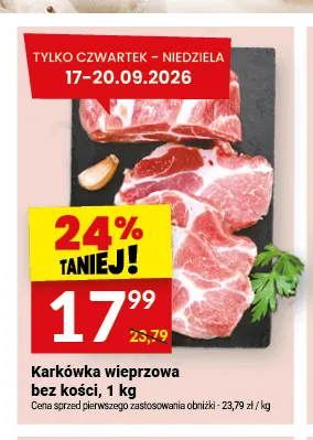 Karkówka wieprzowa bez kości promocja w Twój Market