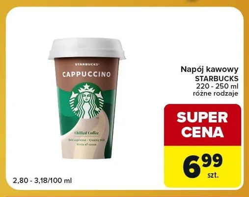 Napój kawowy Starbucks promocja w Carrefour Express