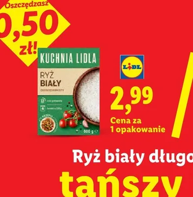 Ryż biały długoziarnisty promocja w Lidl