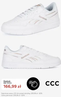Buty sportowe Reebok BB 1000 promocja w CCC