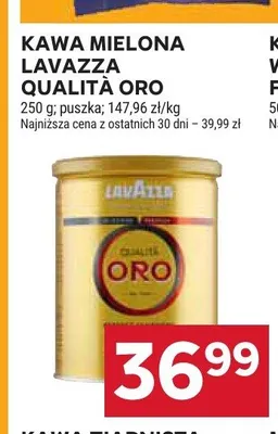 Kawa mielona Lavazza Qualità Oro promocja w Stokrotka