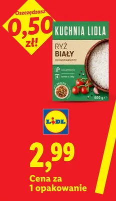 Ryż biały długoziarnisty Kuchnia Lidla 4-pak 150g promocja w Lidl