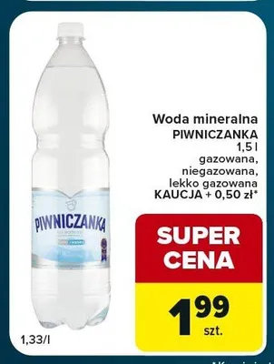 Woda mineralna Piwniczanka niegazowana promocja w Globi