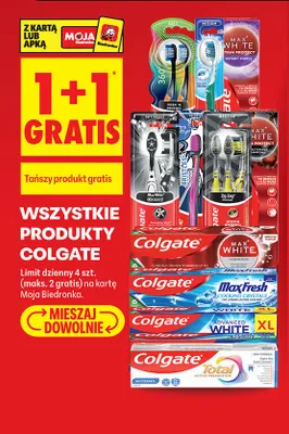 Wszystkie produkty Colgate 1+1 GRATIS promocja w Biedronka