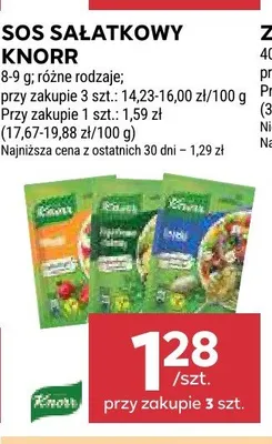 Sos sałatkowy Knorr promocja w Stokrotka