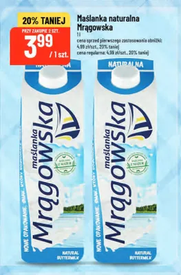 Maślanka naturalna Mrągowska promocja w POLOmarket