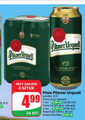 Piwo Pilsner Urquell promocja w Dino