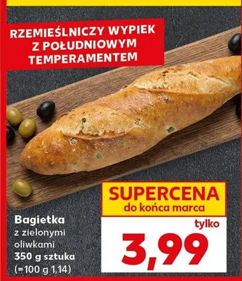 Bagietka z zielonymi oliwkami promocja w Kaufland