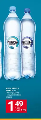 Woda niegazowana Kropla Beskidu promocja w Selgros