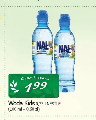 Woda niegazowana Kids Nałęczowianka promocja w CEZAR Delikatesy