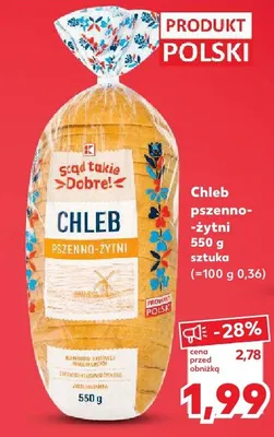 Chleb pszenno-żytni promocja w Kaufland