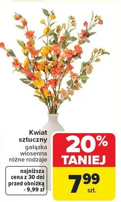 Kwiat sztuczny gałązka wiosenna różne rodzaje promocja w Carrefour