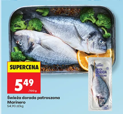 Świeża dorada patroszona Marinero promocja w Biedronka
