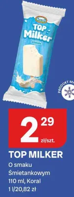 Lody Top Milker classic o smaku śmietankowym Koral promocja w Chorten