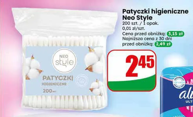 Patyczki higieniczne Neo Style promocja w Dino