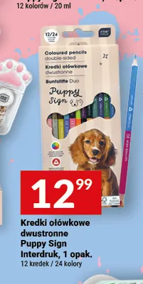 Kredki ołówkowe dwustronne Puppy Sign Interdruk promocja w Twój Market