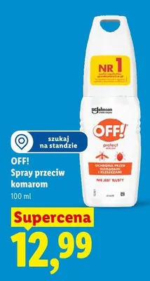 Spray przeciw komarom OFF! protect promocja w Lidl