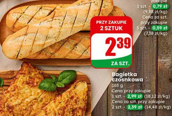 Bagietka czosnkowa promocja w Dino