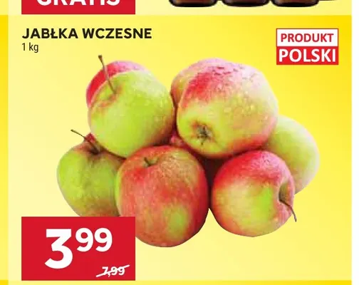 Jabłka wczesne promocja w Stokrotka