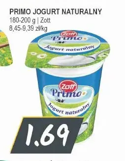 Jogurt naturalny Primo Zott promocja w Słoneczko
