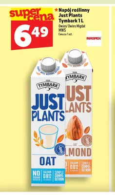 Napój owsiany Tymbark Just Plants Oat promocja w TOPAZ